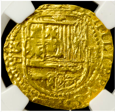 Spain 2 Escudos 1556-98 NGC 58 5