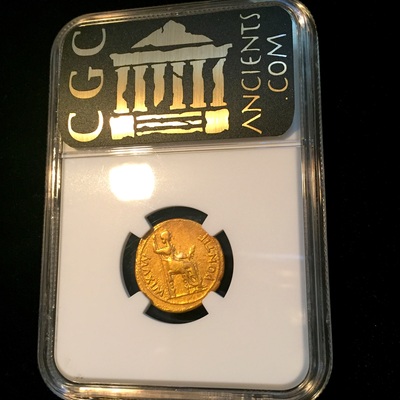 ROMAN EMPIRE  "TIBERIUS"   ~ NGC  VF 5 x 3 ~ 5