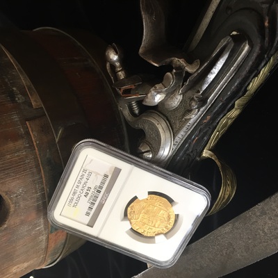 Spain 2 Escudos 1556-98 "King Philip II" NGC 55 "Toledo Mint" 13