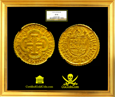 Spain 8 Escudos 1721 NGC 45 Only 3 Ever Graded 2