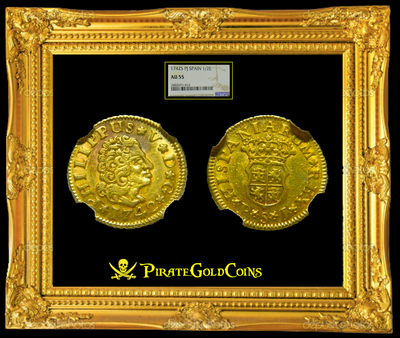 Spain 1/2 Escudo 'King Philip V' NGC 55 3