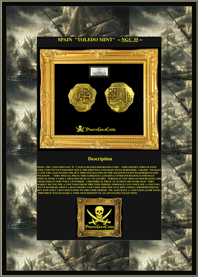 Spain 2 Escudos 1596 "Dated" NGC 35 5