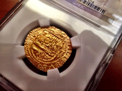 Spain 2 Escudos 1556-98 NGC 58 3