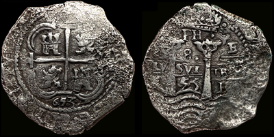 BOLIVIA  1653   8 REALES   ~ RAW ~ 2