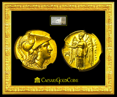 Kingdom of Macedon “Alexander III the Great” Gold Stater “Lifetime- Fine Style” ~ NGC Ch AU 5x4 ~ ! 3
