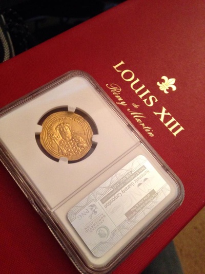 BYZANTINE EMPIRE  CONSTANTINE VIII 1025 A.D. "JESUS CHRIST" COIN ~ NGC AU 5/5 STRIKE, 4/5 SURFACE ~ 2