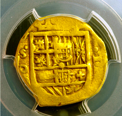 Spain 2 Escudos  1598-1621  PCGS 30 4