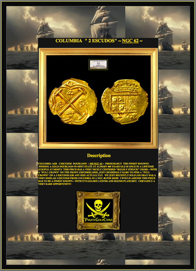 Colombia 2 Escudos 1628 NGC 62 6