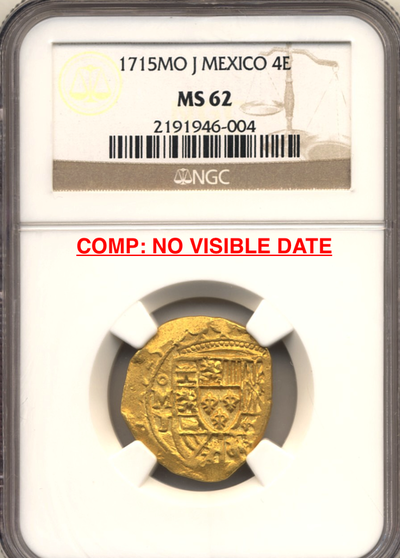 Mexico 4 Escudos 1715 "1715 Plate Fleet" NGC 62 20