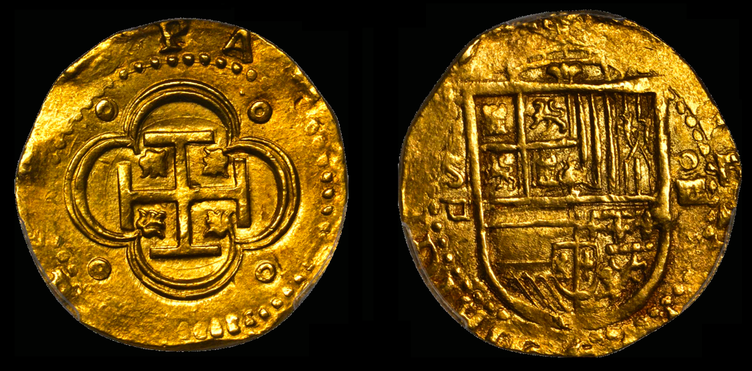 Spain 4 Escudos "King Philip II" 1556-98 PCGS 53