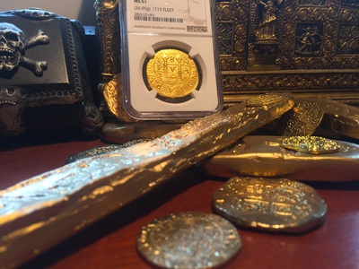 Peru 8 Escudos 1708 "1715 Fleet" NGC 61 Only 5 Known 10