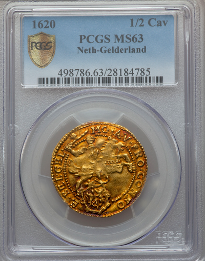 NETHERLANDS GELDERLAND 1620  "KNIGHT RIDER"   ~ PCGS 63 ~ 2