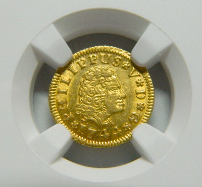 Spain 1/2 Escudo "Rosette" Variety NGC 58 Finest of 5 Known 2