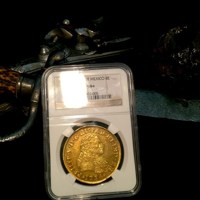 Mexico 8 Escudos 1734 Unique NGC 58 9