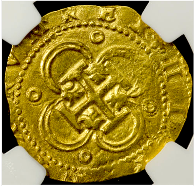 Spain 2 Escudos 1556-98 NGC 58 6