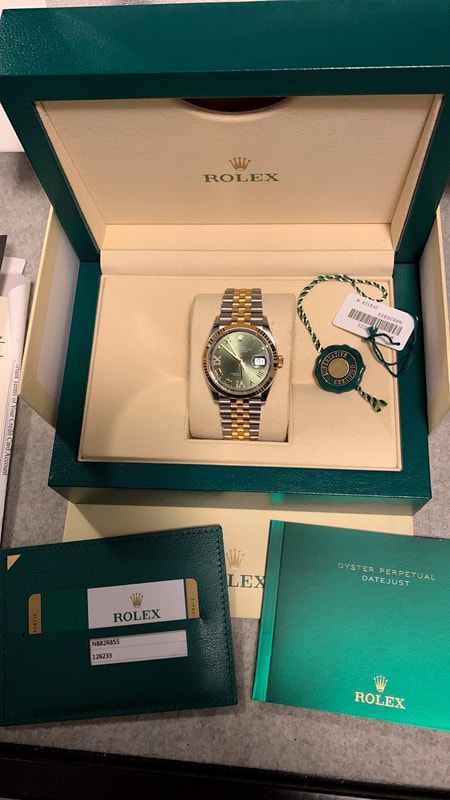 Rolex Oyster DateJust Two Tone Roman Numeral 24 Diamonds 7