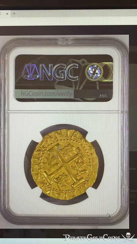 Peru 8 Escudos 1712 "from 1715 Fleet Shipwreck" NGC 63 2