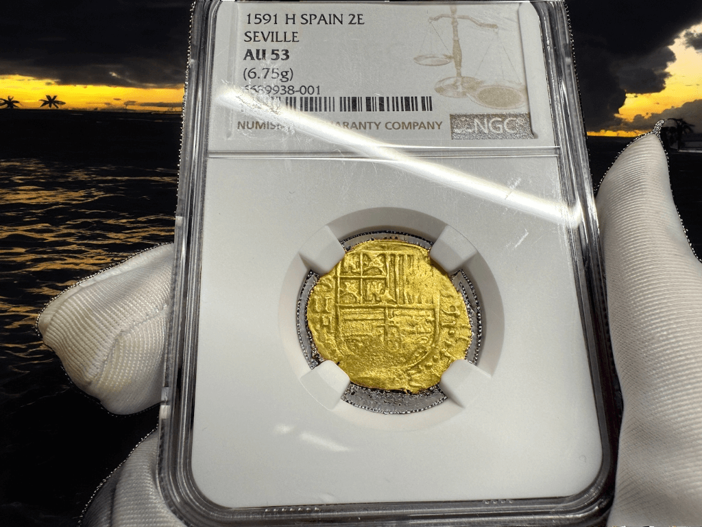 Peru 8 Escudos 1709 "2nd Finest- 1715 Fleet Shipwreck" PCGS 62 24