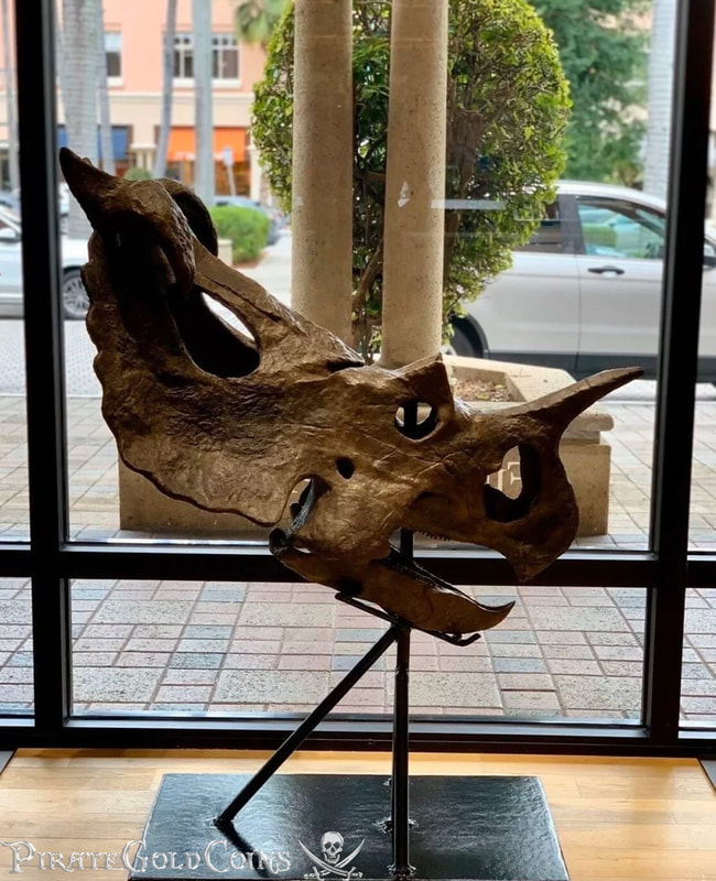 Pirate Gold Coins: Treasures of the Jurassic - Centrosaurus Skull 6