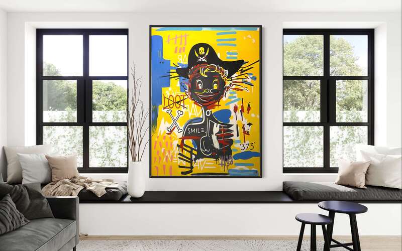 Treasure Paintings by JR Bissell: A Pirate Rendition of Basquiat's 'Acidquiat' 23