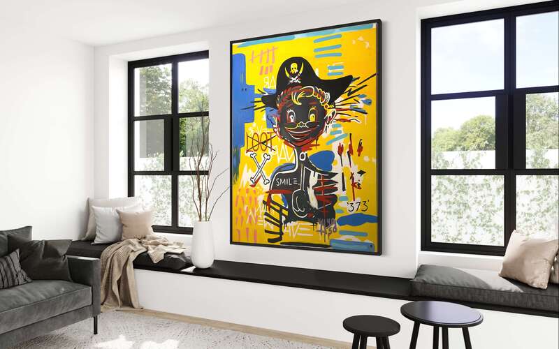 Treasure Paintings by JR Bissell: A Pirate Rendition of Basquiat's 'Acidquiat' 24