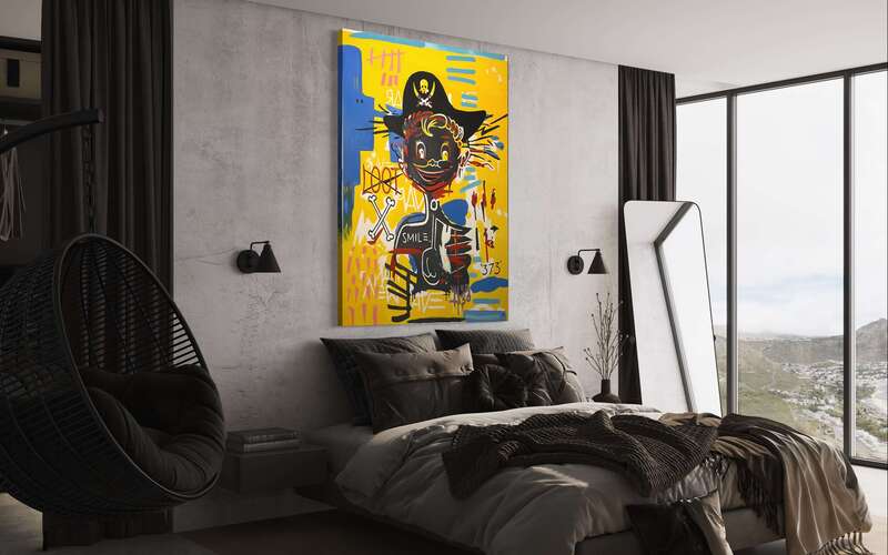 Treasure Paintings by JR Bissell: A Pirate Rendition of Basquiat's 'Acidquiat' 2