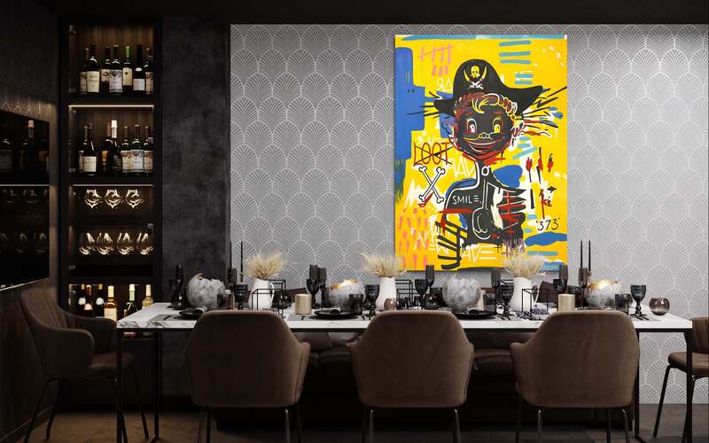 Treasure Paintings by JR Bissell: A Pirate Rendition of Basquiat's 'Acidquiat' 4