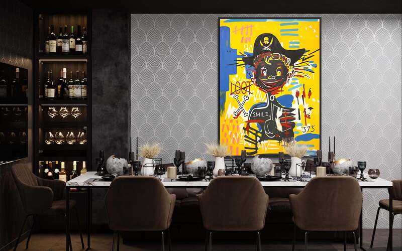 Treasure Paintings by JR Bissell: A Pirate Rendition of Basquiat's 'Acidquiat' 7