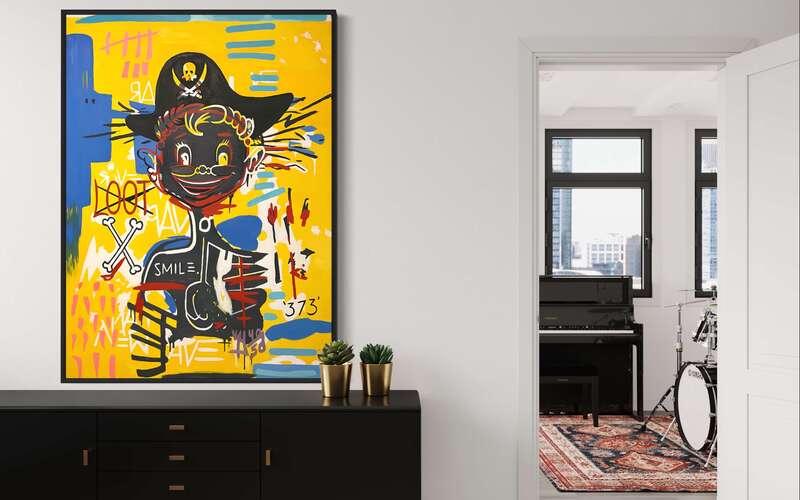 Treasure Paintings by JR Bissell: A Pirate Rendition of Basquiat's 'Acidquiat' 9