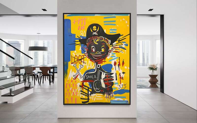 Treasure Paintings by JR Bissell: A Pirate Rendition of Basquiat's 'Acidquiat'