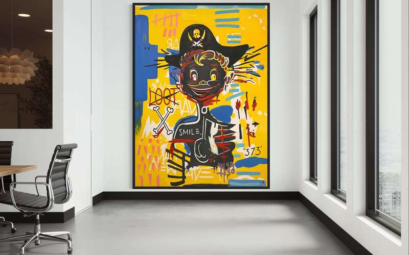 Treasure Paintings by JR Bissell: A Pirate Rendition of Basquiat's 'Acidquiat' 13