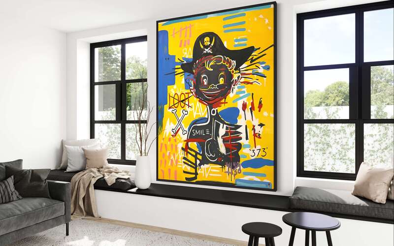 Treasure Paintings by JR Bissell: A Pirate Rendition of Basquiat's 'Acidquiat' 16