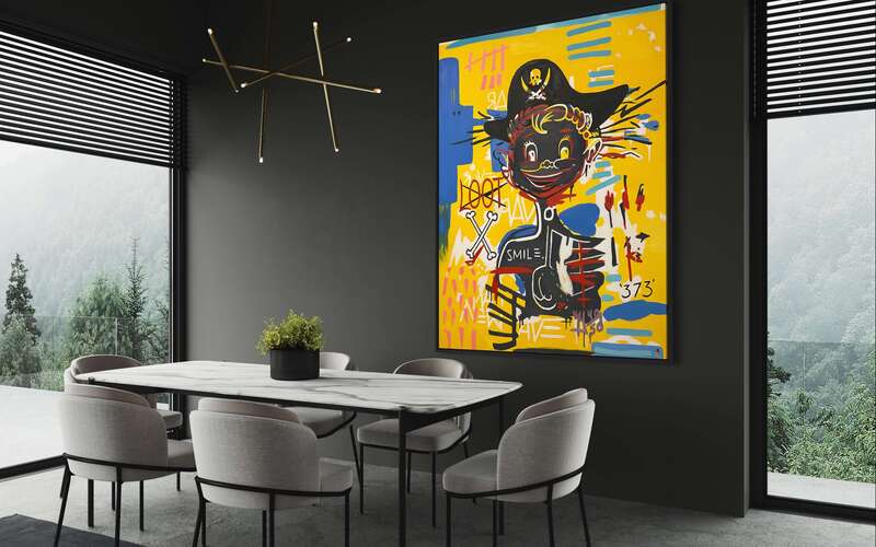 Treasure Paintings by JR Bissell: A Pirate Rendition of Basquiat's 'Acidquiat' 18