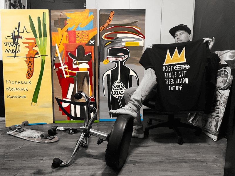 Treasure Paintings by JR Bissell: A Pirate Rendition of Basquiat's Triptych 4