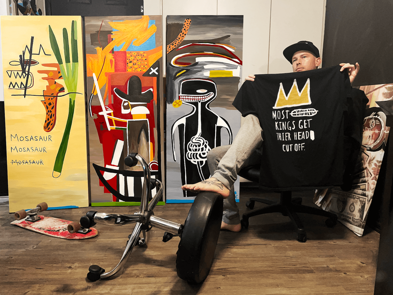 Treasure Paintings by JR Bissell: A Pirate Rendition of Basquiat's Triptych