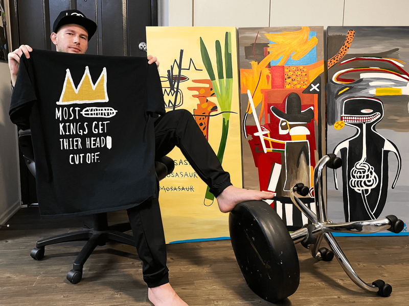 Treasure Paintings by JR Bissell: A Pirate Rendition of Basquiat's Triptych 7