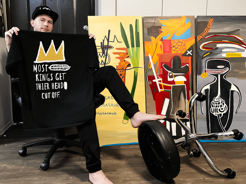 Treasure Paintings by JR Bissell: A Pirate Rendition of Basquiat's Triptych 6