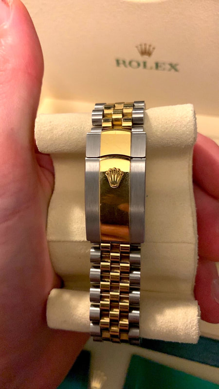 Rolex Oyster DateJust Two Tone Roman Numeral 24 Diamonds 8