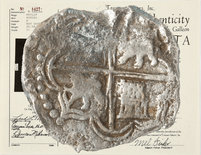 Bolivia 8 Reales 1578-1621 "Santa Margarita 1622 Shipwreck" RAW