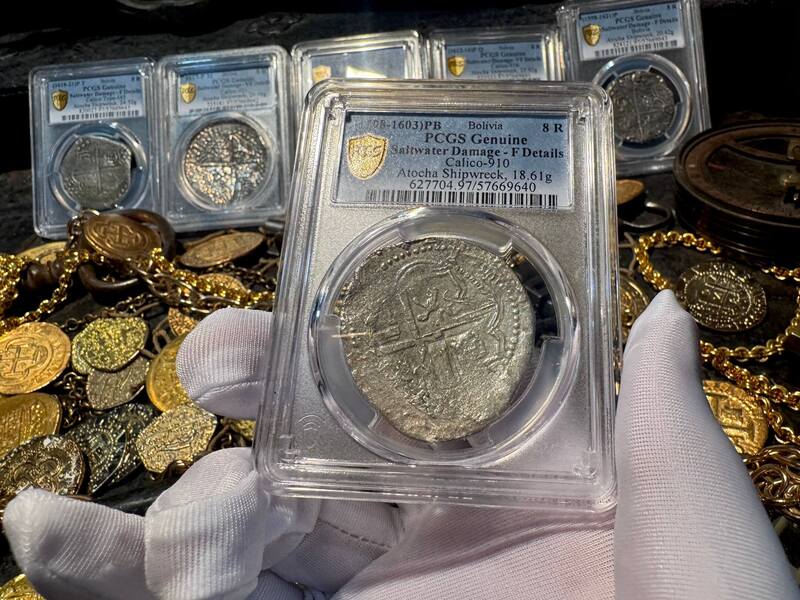 Bolivia 8 Reales 1598-1603 "Atocha 1622 Shipwreck" PCGS F 10