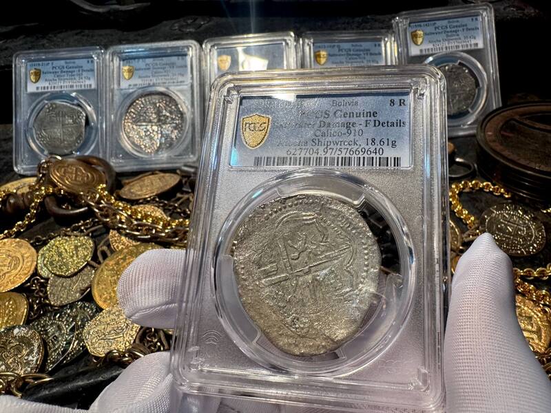 Bolivia 8 Reales 1598-1603 "Atocha 1622 Shipwreck" PCGS F 11