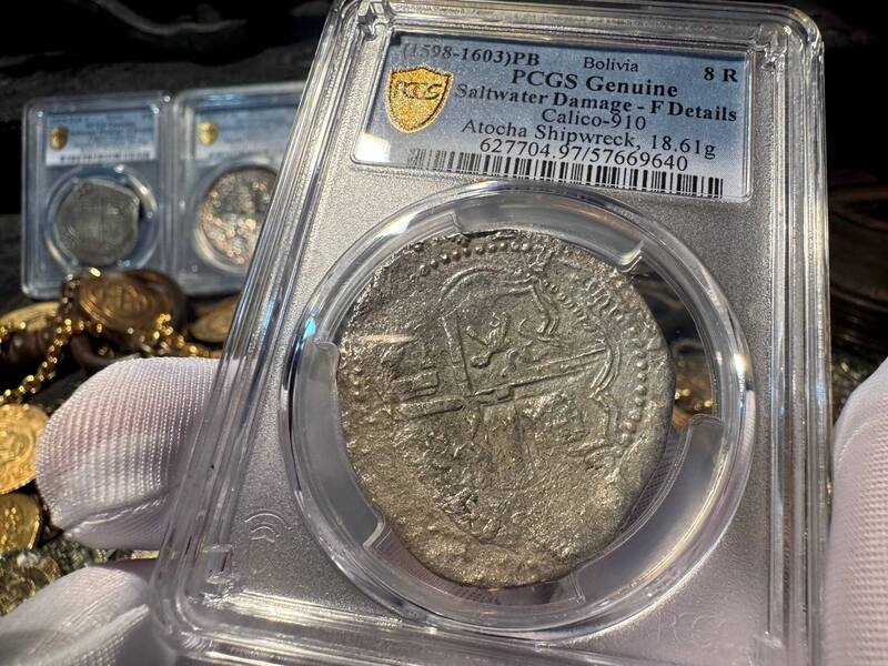 Bolivia 8 Reales 1598-1603 "Atocha 1622 Shipwreck" PCGS F 12