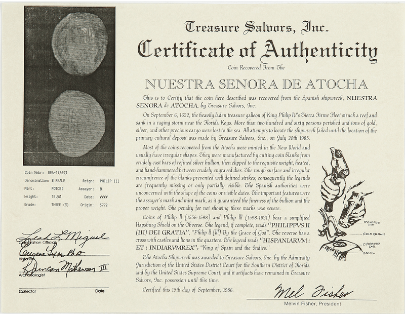 Bolivia 8 Reales 1598-1603 "Atocha 1622 Shipwreck" PCGS F 4