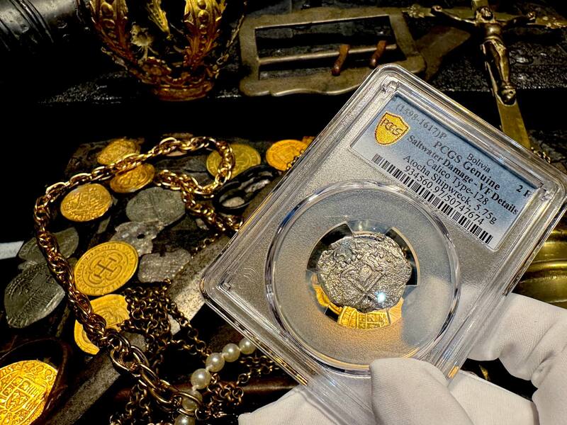 ​Bolivia 2 Reales 1618 "Atocha 1622 Shipwreck" PCGS VF 14
