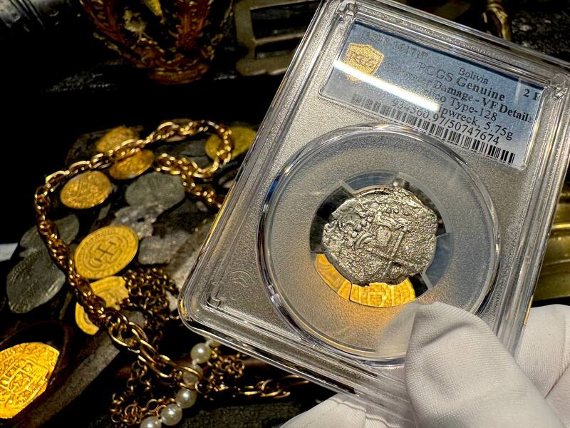 ​Bolivia 2 Reales 1618 "Atocha 1622 Shipwreck" PCGS VF 6