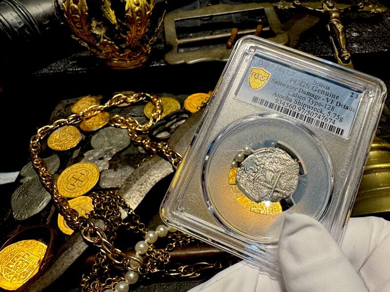 ​Bolivia 2 Reales 1618 "Atocha 1622 Shipwreck" PCGS VF 8