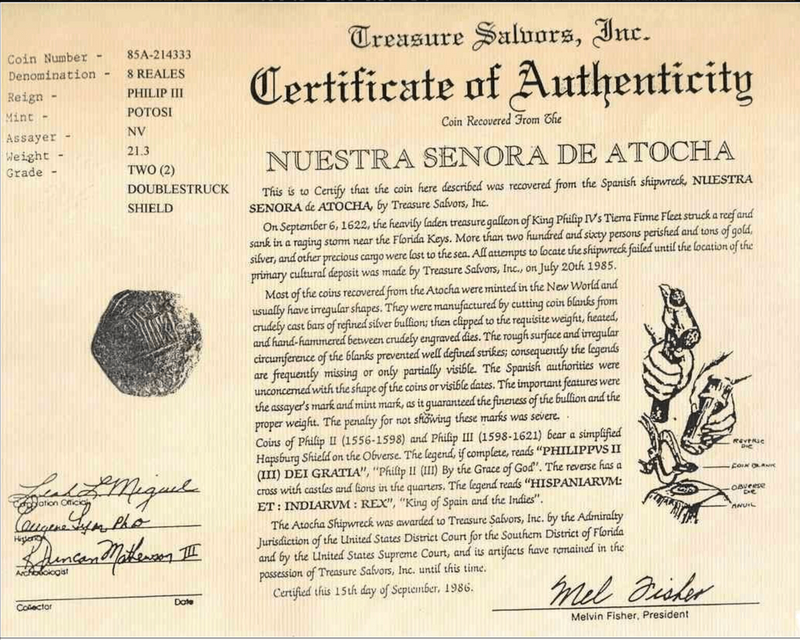 Bolivia 8 Reales 1598-1621 "Atocha Research Collection" PCGS VF 4