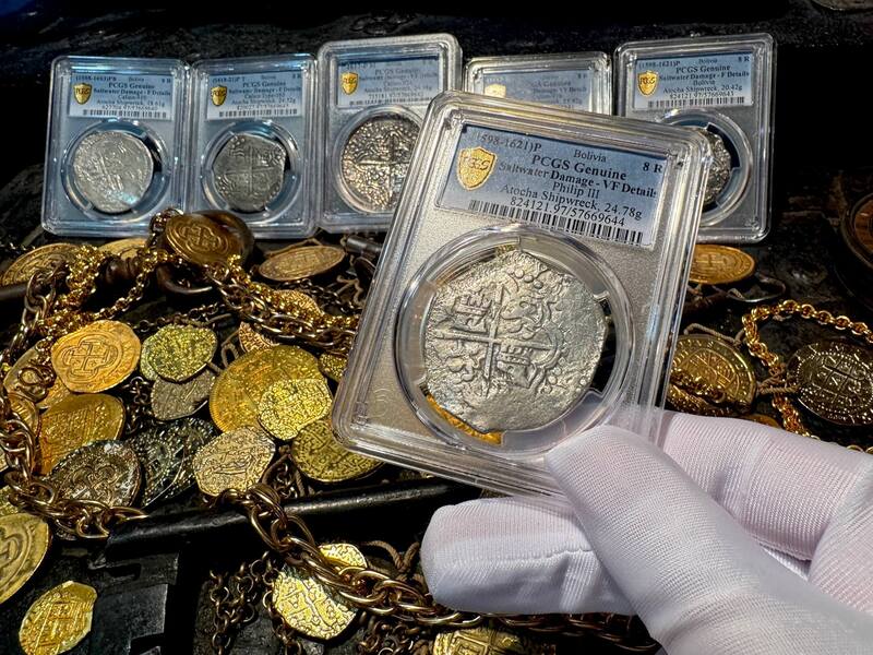 Bolivia 8 Reales 1598-1621 "Atocha 1622 Shipwreck" PCGS VF 6