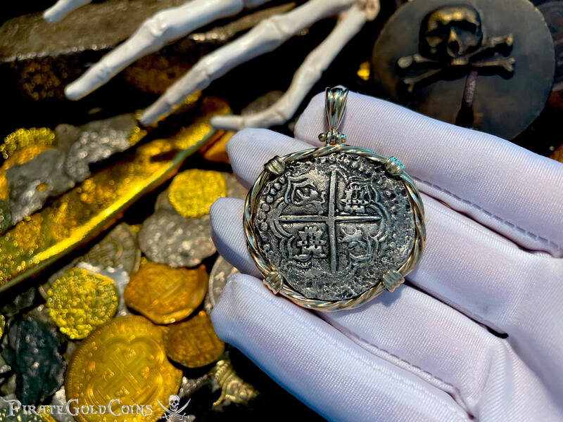 Bolivia 8 Reales 1598-1621 "Atocha 1622 Shipwreck" 14kt Bezel 4