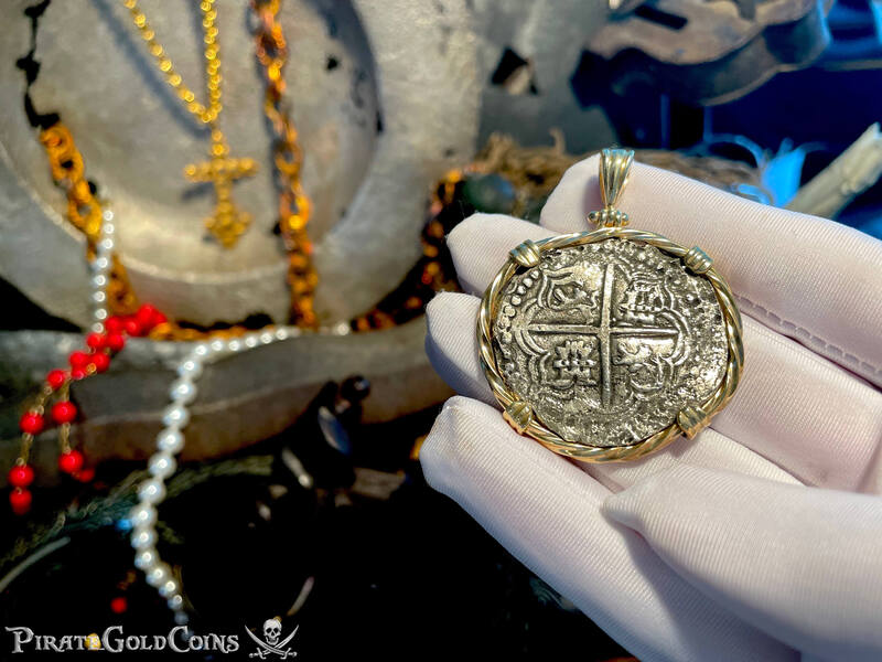 Bolivia 8 Reales 1598-1621 "Atocha 1622 Shipwreck" 14kt Bezel 6